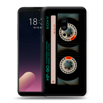 Силиконовый чехол на Meizu 15 с принтом Кассета