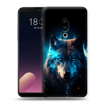 Силиконовый чехол на Meizu 15 с принтом Волк ночной Силиконовый чехол на Meizu 15 с принтом Волк ночной