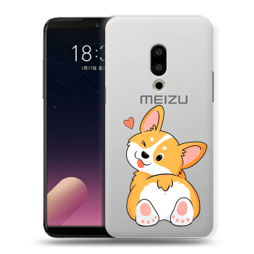 Силиконовый чехол на Meizu 15 с принтом Корги