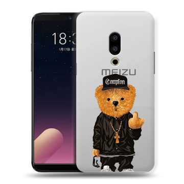 Силиконовый чехол на Meizu 15 с принтом Плюшевый медведь