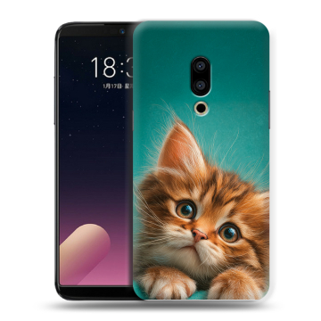 Силиконовый чехол на Meizu 15 с принтом котенок