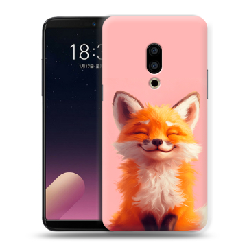 Силиконовый чехол на Meizu 15 с принтом милая лиса