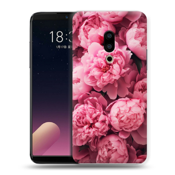 Силиконовый чехол на Meizu 15 с принтом цветы пионы