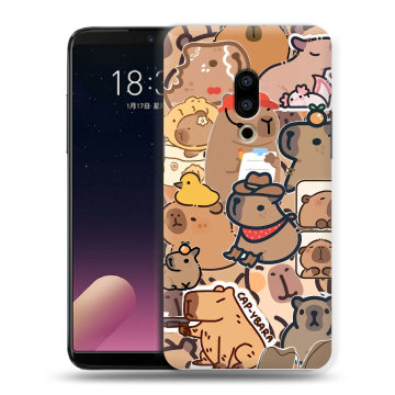 Силиконовый чехол на Meizu 15 с принтом капибара