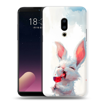 Силиконовый чехол на Meizu 15 с принтом кролик зайчик