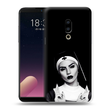 Силиконовый чехол на Meizu 15 с принтом монашка