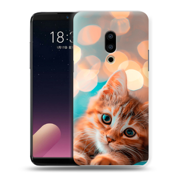 Силиконовый чехол на Meizu 15 с принтом котик