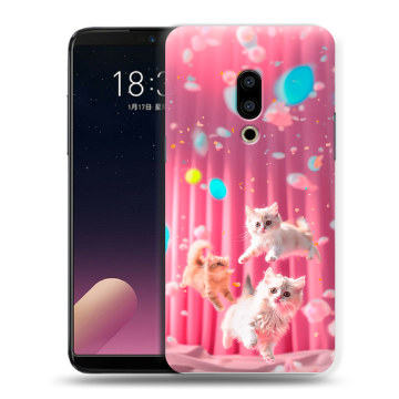 Силиконовый чехол на Meizu 15 с принтом милые котики