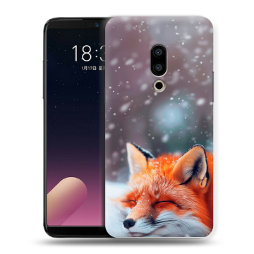 Силиконовый чехол на Meizu 15 с принтом лиса