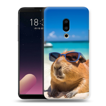 Силиконовый чехол на Meizu 15 с принтом Капибара