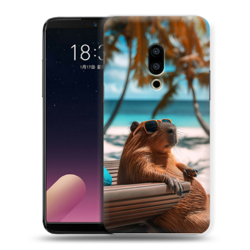 Силиконовый чехол на Meizu 15 с принтом Капибара