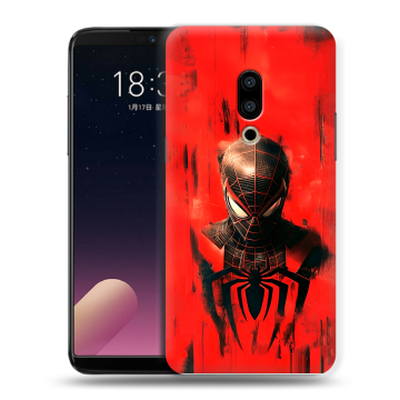 Силиконовый чехол на Meizu 15 с принтом человек паук spiderman