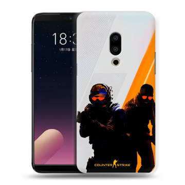 Силиконовый чехол на Meizu 15 с принтом Контер страйк Counter strike