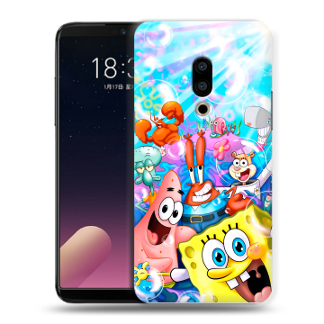 Силиконовый чехол на Meizu 15 с принтом спанчбоб спанч боб