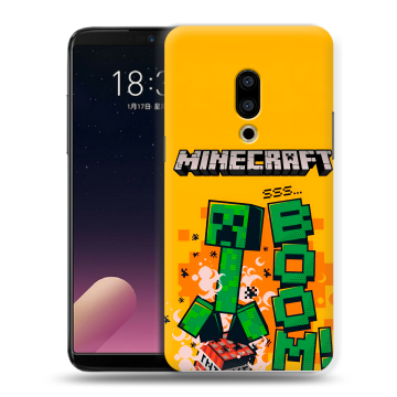 Силиконовый чехол на Meizu 15 с принтом Майнкрафт Minecraft