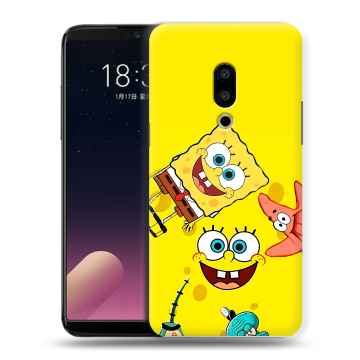 Силиконовый чехол на Meizu 15 с принтом Спанч боб Спанчбоб
