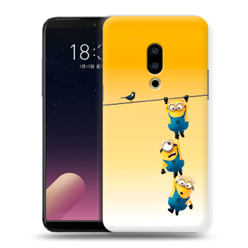 Силиконовый чехол на Meizu 15 с принтом Миньоны