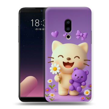 Силиконовый чехол на Meizu 15 с принтом для девочек