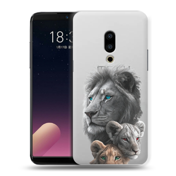 Силиконовый чехол на Meizu 15 с принтом Львы