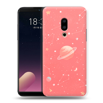 Силиконовый чехол на Meizu 15 с принтом Розовый космос