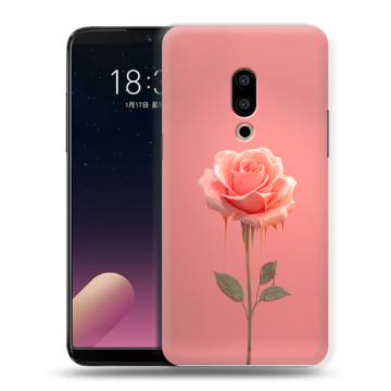 Силиконовый чехол на Meizu 15 с принтом Розовая роза