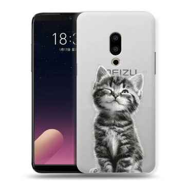 Силиконовый чехол на Meizu 15 с принтом Котенок