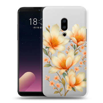 Силиконовый чехол на Meizu 15 с принтом Цветы