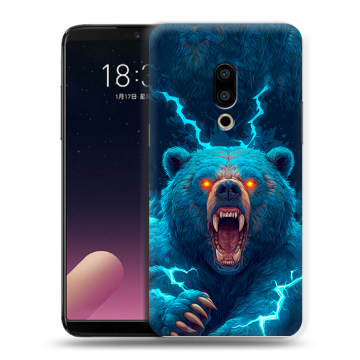 Силиконовый чехол на Meizu 15 с принтом Медведь