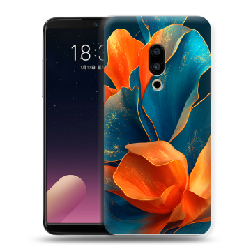 Силиконовый чехол на Meizu 15 с принтом Цветы