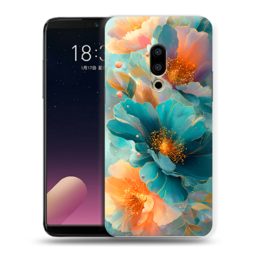 Силиконовый чехол на Meizu 15 с принтом Цветы