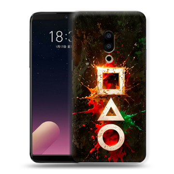 Силиконовый чехол на Meizu 15 с принтом Squid Game Игра кальмара