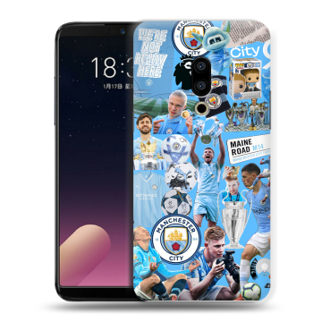 Силиконовый чехол на Meizu 15 с принтом Man City Манчестер Сити