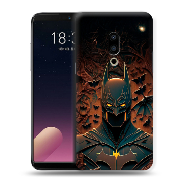 Силиконовый чехол на Meizu 15 с принтом Batman Бэтмен