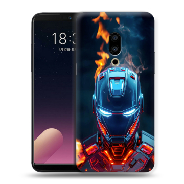 Силиконовый чехол на Meizu 15 с принтом IronMan Железный человек