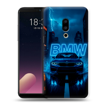 Силиконовый чехол на Meizu 15 с принтом BMW БМВ