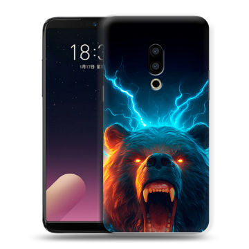Силиконовый чехол на Meizu 15 с принтом Медведь