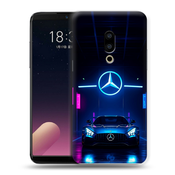 Силиконовый чехол на Meizu 15 с принтом Mercedes Мерседес