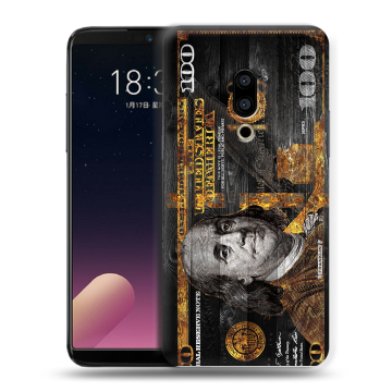 Силиконовый чехол на Meizu 15 с принтом Доллар деньги
