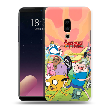 Силиконовый чехол на Meizu 15 с принтом Adventure time Время приключений