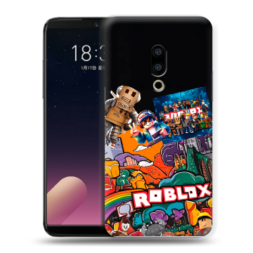 Силиконовый чехол на Meizu 15 с принтом Roblox Роблокс
