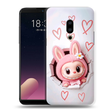 Силиконовый чехол на Meizu 15 с принтом Labubu Лабубу