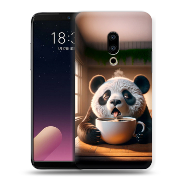 Силиконовый чехол на Meizu 15 с принтом смешная панда