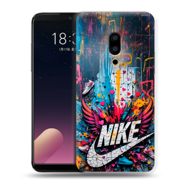 Силиконовый чехол на Meizu 15 с принтом Nike Найк