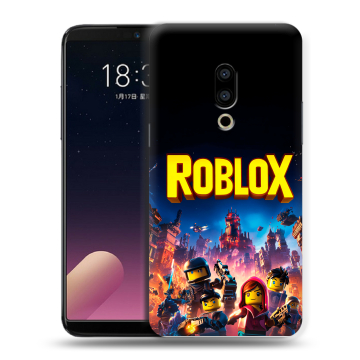 Силиконовый чехол на Meizu 15 с принтом Roblox Роблокс