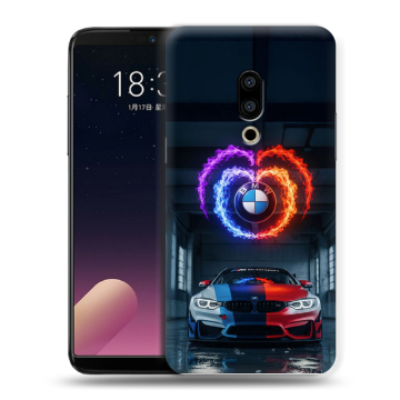 Силиконовый чехол на Meizu 15 с принтом BMW БМВ