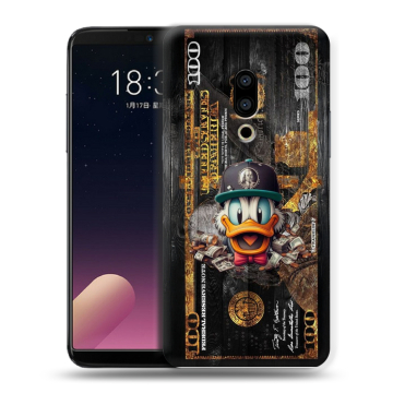 Силиконовый чехол на Meizu 15 с принтом Дональд Дак Доллар