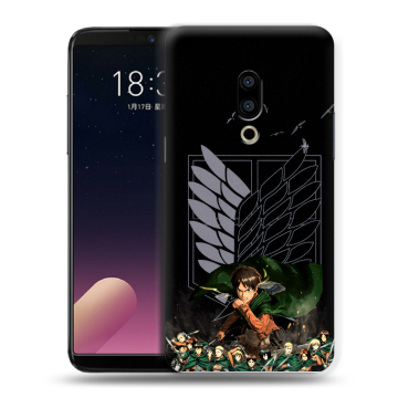 Силиконовый чехол на Meizu 15 с принтом Атака титанов