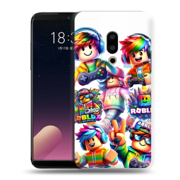 Силиконовый чехол на Meizu 15 с принтом Roblox Роблокс