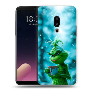 Силиконовый чехол на Meizu 15 с принтом Новый год гринч