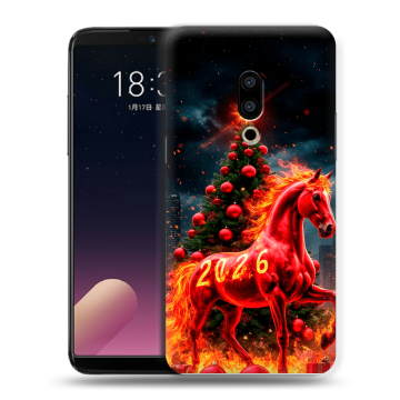 Силиконовый чехол на Meizu 15 с принтом Новый год